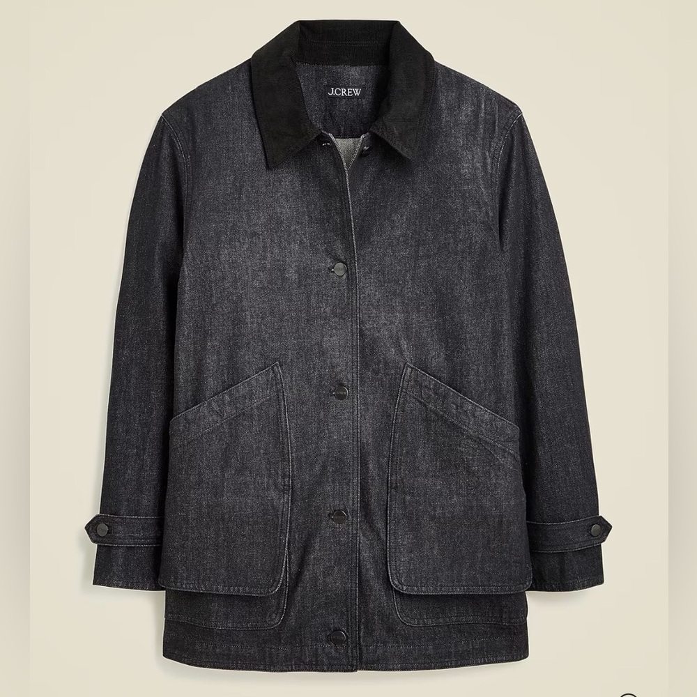 J. Crew Denim Barn Jacket Black Sz XS LIKE NEW!